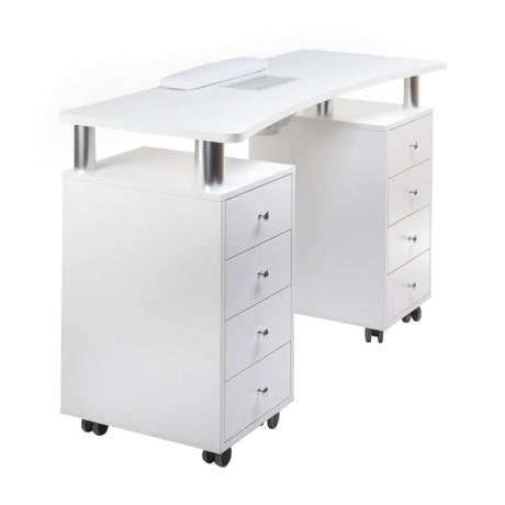 Manicure table with mounting hole BD-3425+O White - BVShop