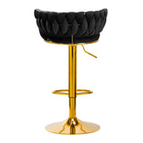 4Rico Bar Hocker QS-B313a black velvet - BVShop