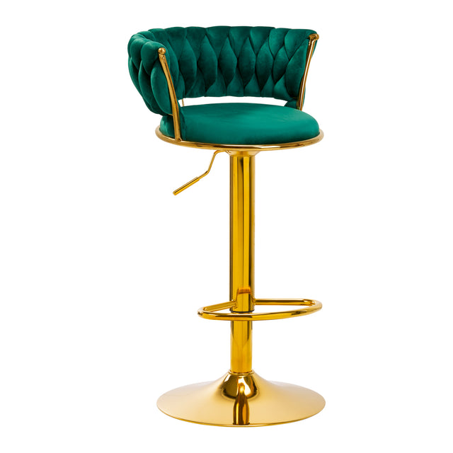 4Rico Bar Hocker QS-B313a green velvet - BVShop