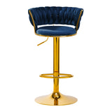 4Rico Bar Hocker QS-B313a navy velvet - BVShop