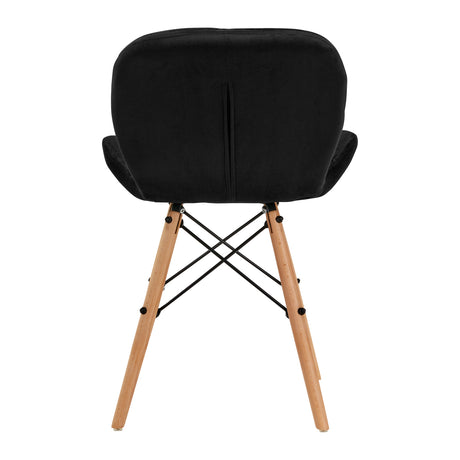 4Rico Cosmetic chair QS-186 black velvet - BVShop