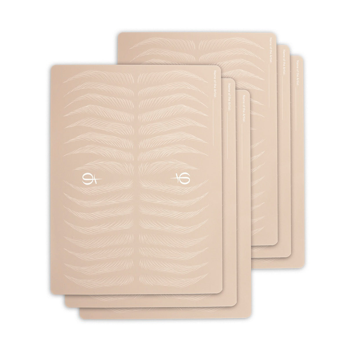 PhiAcademy Microblading Advanced Latex Training Kit — printed double-sided latex practice sheets