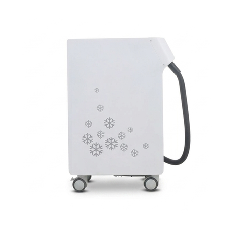 Cooling machine for salon and clinic laser procedure comfort support