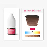 Details of The Pigment 03 Dark Chocolate hybrid PMU pigment for brows and eyeliner