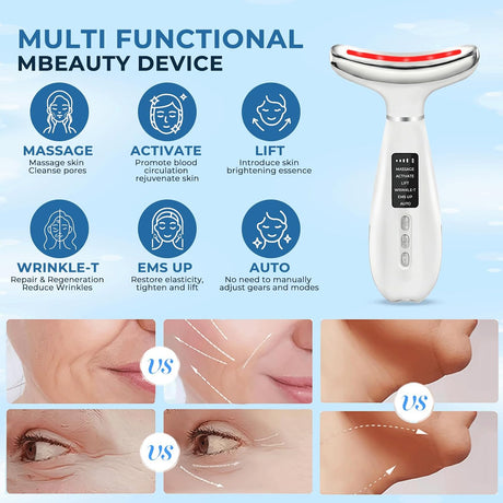 Focenat facial massager with 7 color LED light modes