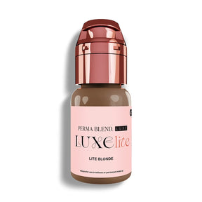 Perma Blend Luxe Lite Blonde PMU pigment 15ml bottle for soft natural brow work