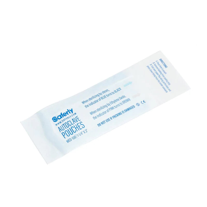 Saferly samouszczelniające się woreczki do sterylizacji w autoklawie 200 szt. 32 × 75 mm