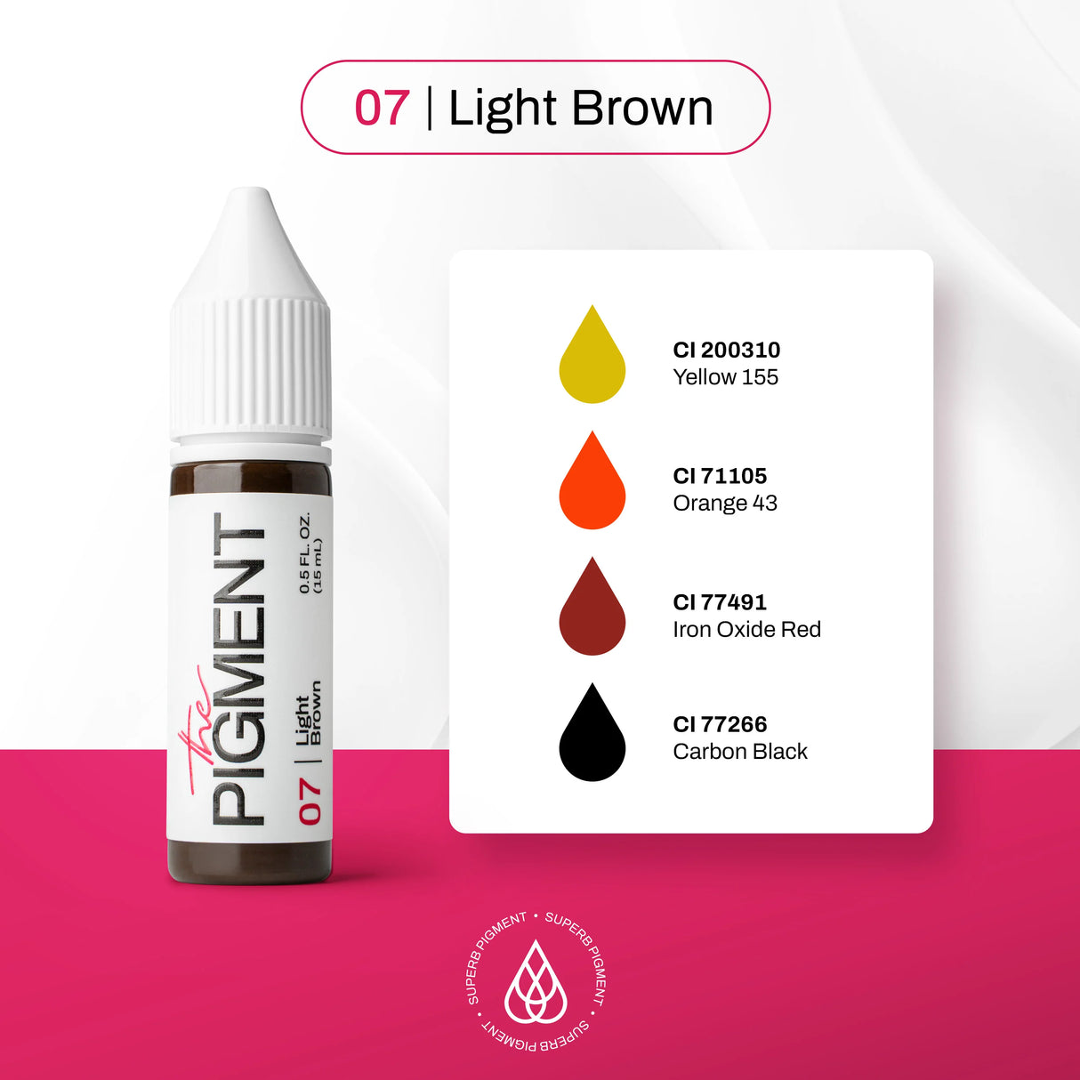 The Pigment 07 Light Brown Pigment (15ml) - BVShop