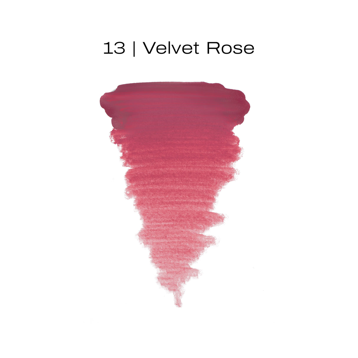 The Pigment 13 Velvet Rose lip pigment swatch for PMU artists