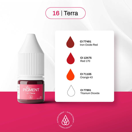 The Pigment 16 Terra 5ml PMU pigment for ombre lips