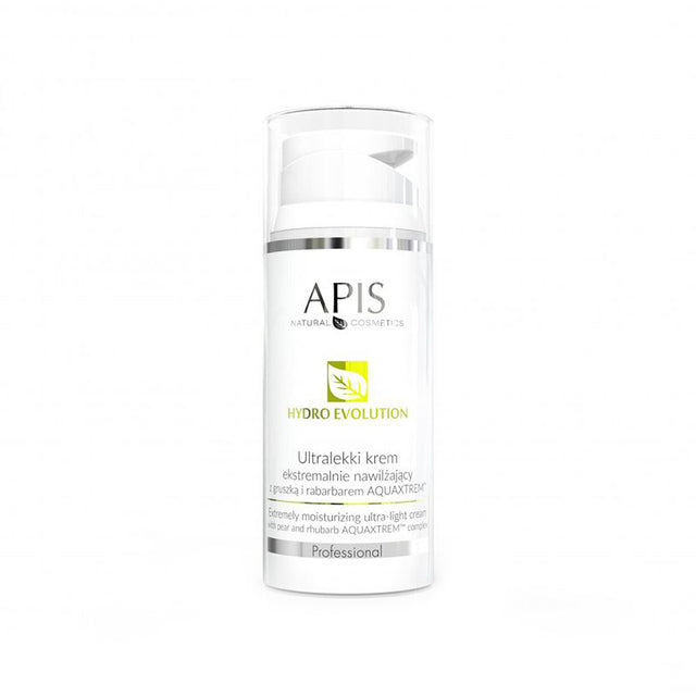 Apis hydro evolution ultra-light cream extremely moisturizing with pear and rhubarb aquaxtrem ™ 100ml - BVShop