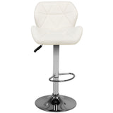 Bar stool m01 quilted adjustable white - BVShop