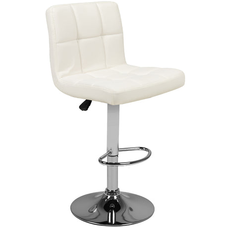 Bar stool m06 quilted adjustable white - BVShop
