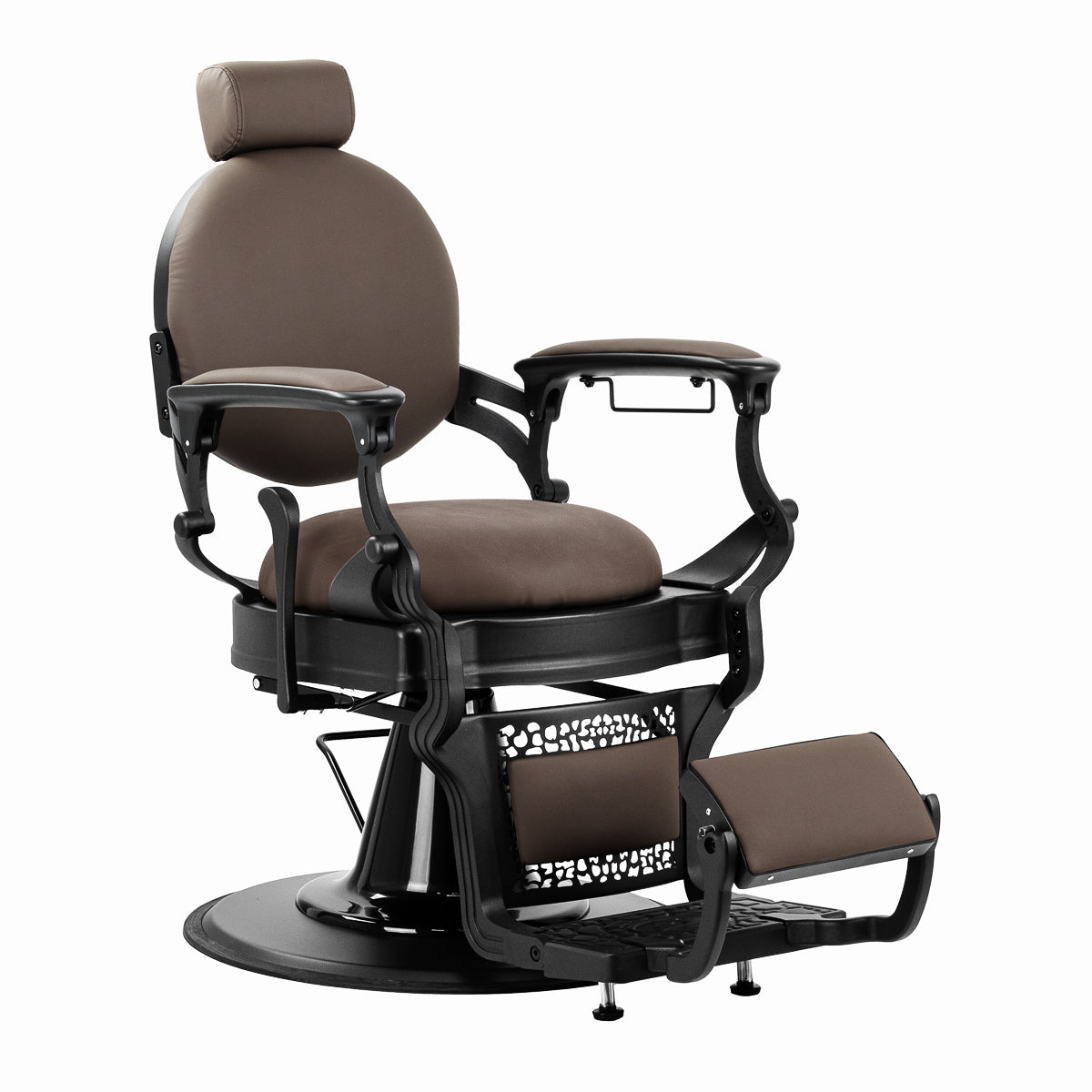 Barber chair Gabbiano Niccolo brown buttonless - BVShop