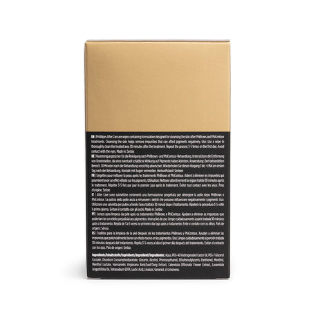 PhiAcademy Phi Wipes After Care 5pcs — After Care Wipes carton reverse label