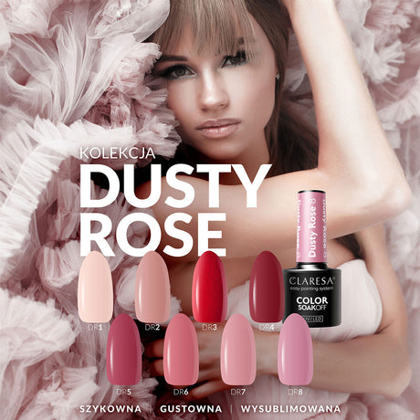CLARESA Hybrid nail polish DUSTY ROSE 3 -5g - BVShop