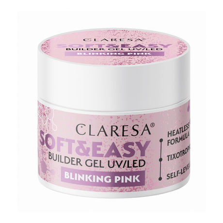 Claresa Soft&Easy building gel blinking pink 90g - BVShop
