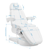 Cosmetic chair Azzurro Lux 3m white with heating - BVShop