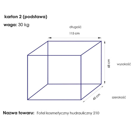 Cosmetic chair hyd. a 210 gray - BVShop