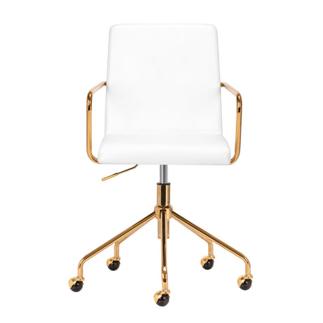 Cosmetic chair QS-OF211G gold white - BVShop