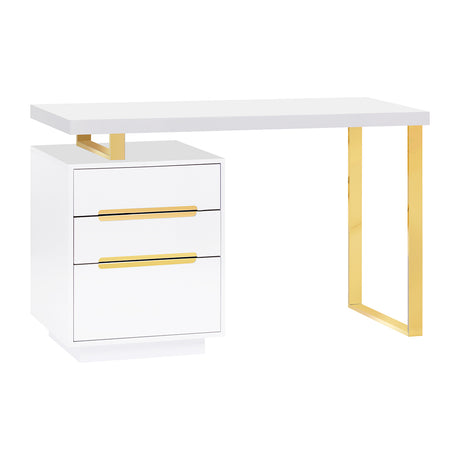 COSMETIC DESK 3311G WHITE GOLD - BVShop