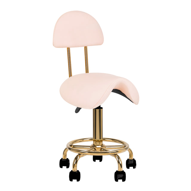 Cosmetic stool 6001-G gold – pink second category - BVShop