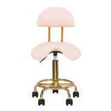 Cosmetic stool 6001-G gold – pink second category - BVShop
