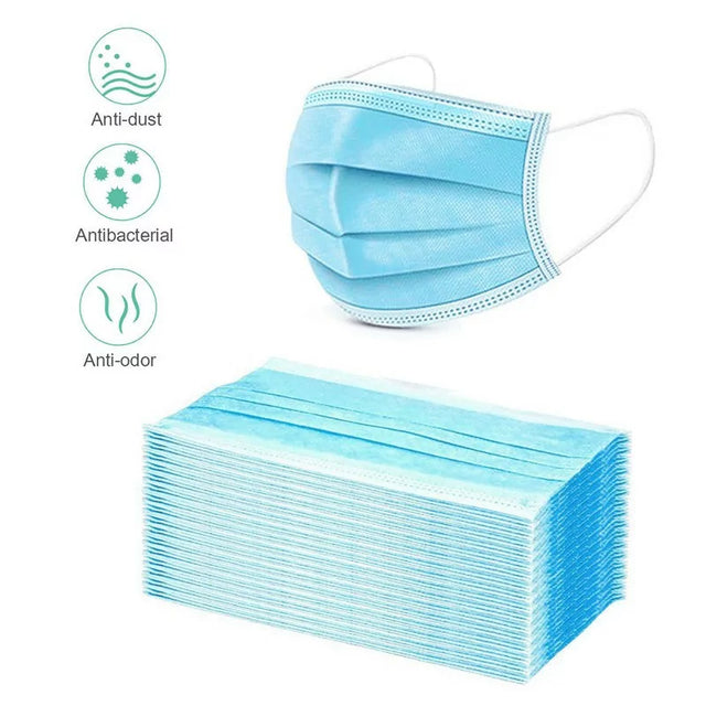 Disposable Face Masks 3 Layers 50pcs - BVShop