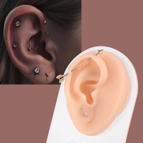 Ear Piercing Silicone Model