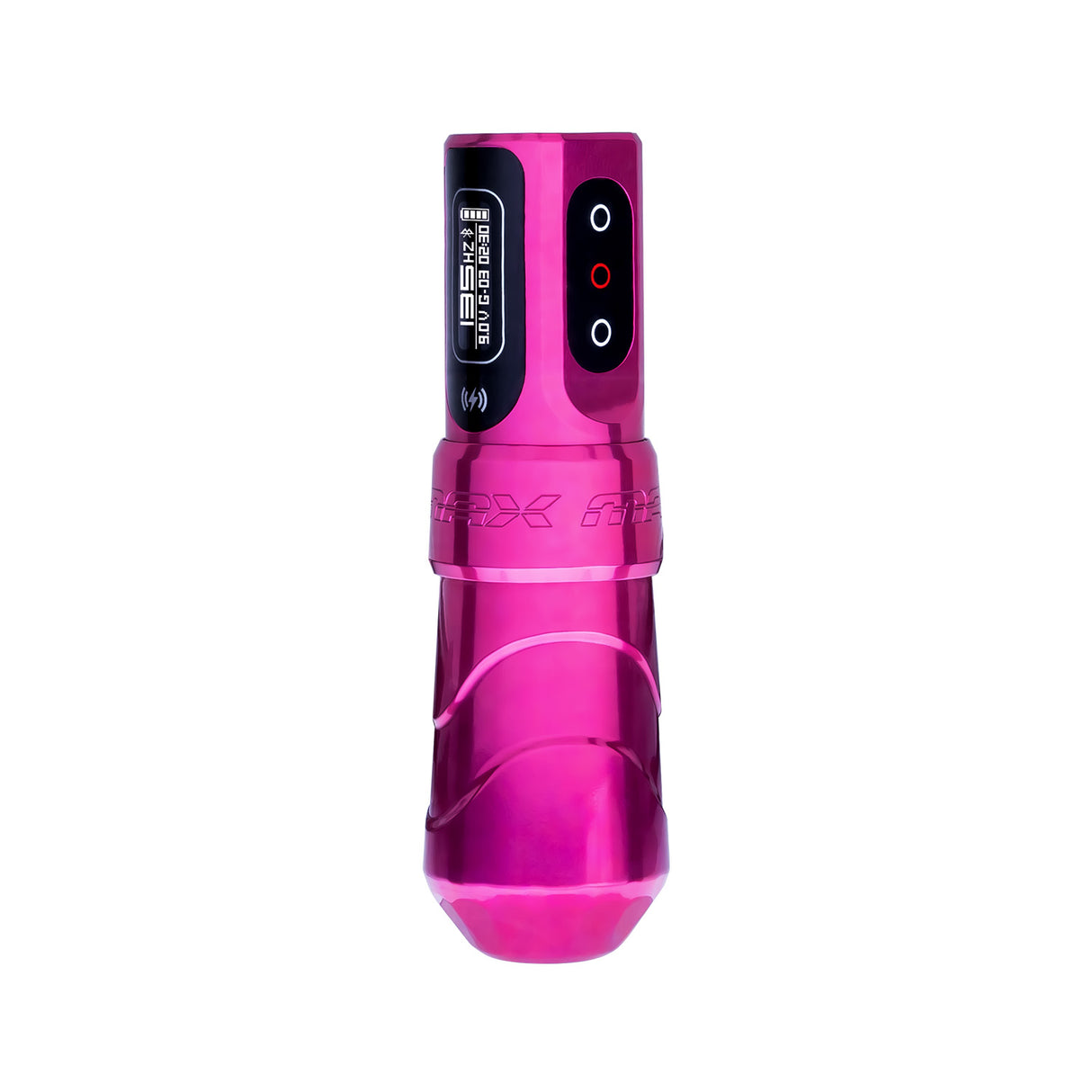 FK Irons Flux Max Bubblegum tattoo machine angled view
