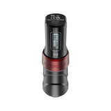 FK Irons Flux Max Yomico Red/Black tattoo machine angled view
