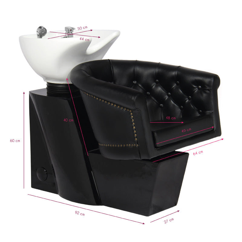 Gabbiano black hairdressing wash unit London - BVShop