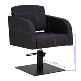 Gabbiano Elda hairdressing chair black - BVShop
