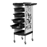 GABBIANO HAIRDRESSER TROLLEY X11-9 WHITE GRAPHICS - BVShop