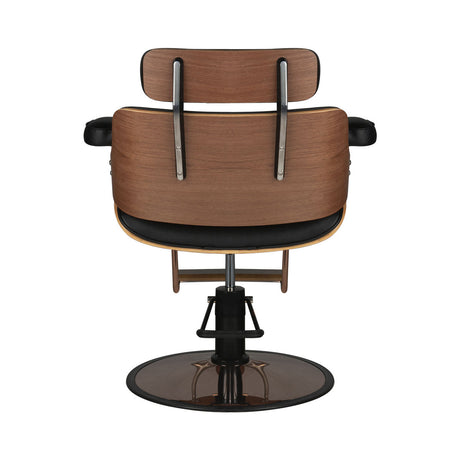 Gabbiano hairdressing chair florence black walnut - BVShop