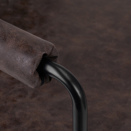 Gabbiano hairdressing chair Katania Loft Old Leather dark brown - BVShop