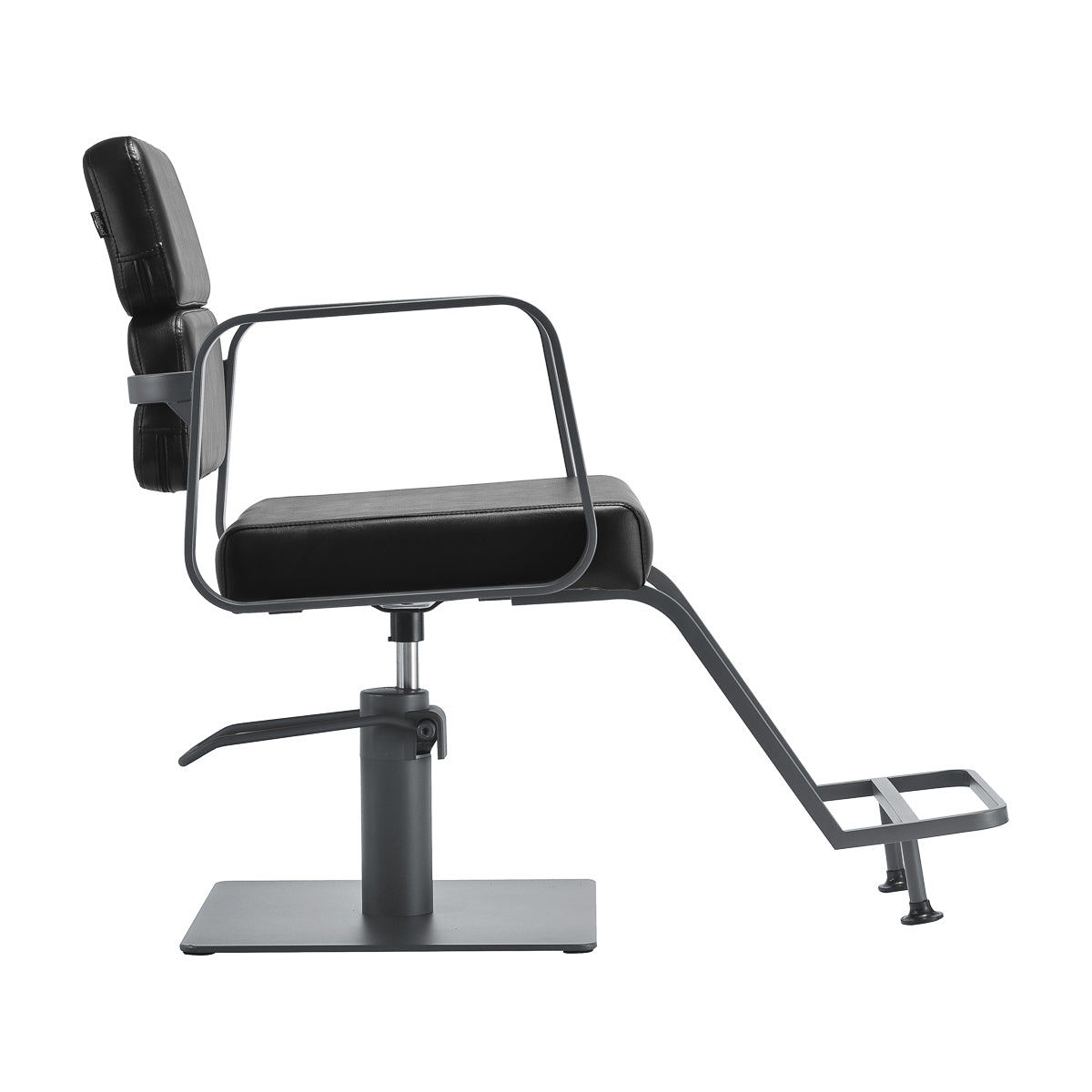 Gabbiano hairdressing chair Porto gray black - BVShop