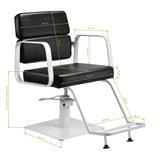 Gabbiano hairdressing chair Porto white black - BVShop