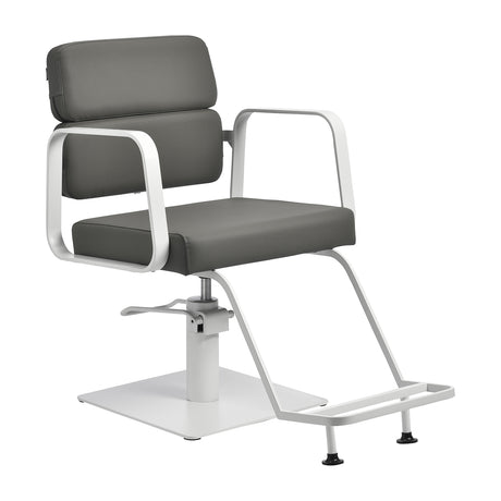 Gabbiano hairdressing chair Porto white gray - BVShop