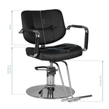 Gabbiano hairdressing chair vigo black - BVShop