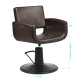 Gabbiano Mataro hairdressing chair brown - BVShop