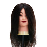 Gabbiano WZ1 hairdressing training head, natural hair, color 1#, length 16" - BVShop