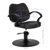 Hair System hairdressing chair A055B black - BVShop