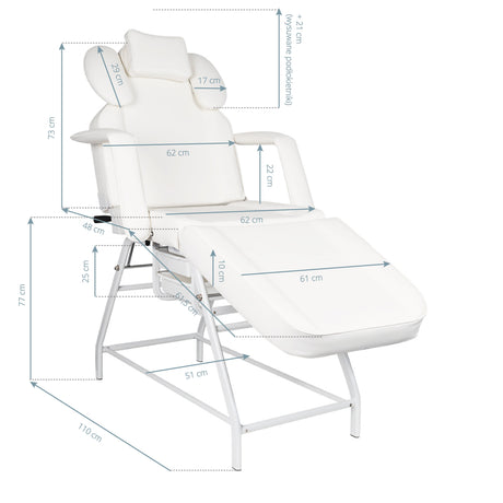 Ivette eyelash treatment chair gray - BVShop