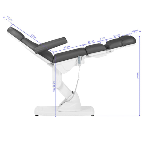 Kate electric podiatry chair, 4 actuators, gray - BVShop