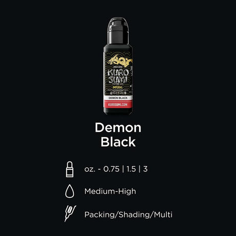 Kuro Sumi Imperial Tattoo Ink Demon Black - BVShop