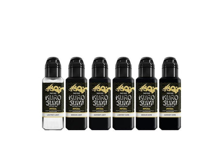 Kuro Sumi Imperial Tattoo Ink Marta Make Fine Art Black and Grey Set 6x44ml - BVShop