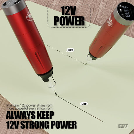 Mast Dragonhawk X8 Wireless Tattoo Machine Pen Pink - BVShop