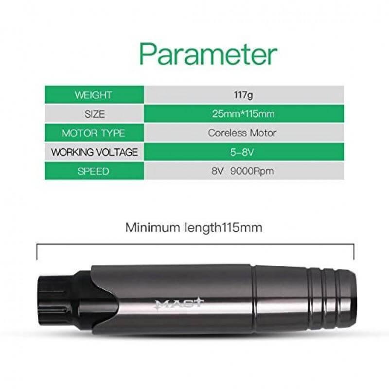 Mast P10 Rotary Tattoo Machine Red - BVShop