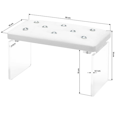 Momo Diamond manicure support stand Velour white - BVShop